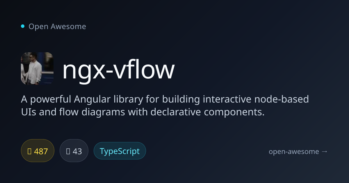 ngx-vflow — Angular Node-Based UI Library | Open Awesome
