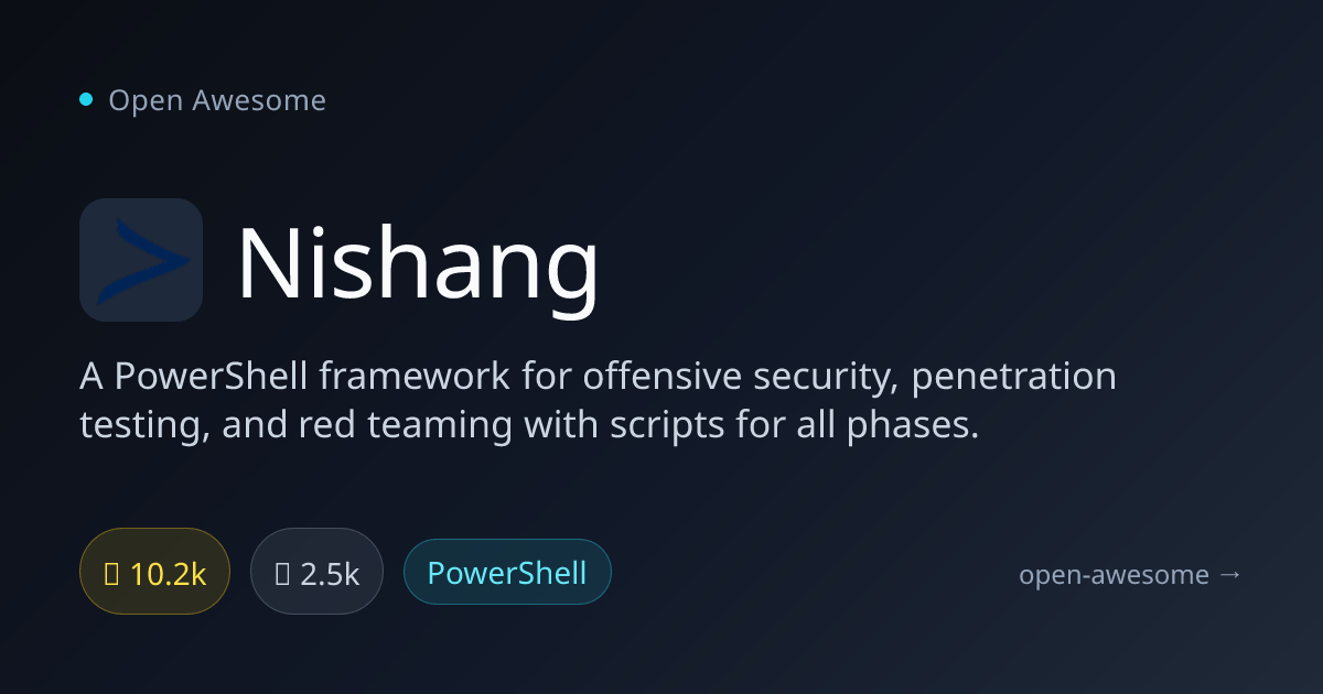 Nishang — PowerShell Offensive Security Framework | Open Awesome