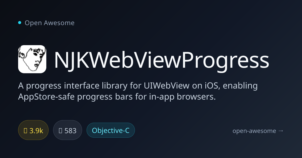 NJKWebViewProgress — iOS WebView Progress Library | Open Awesome