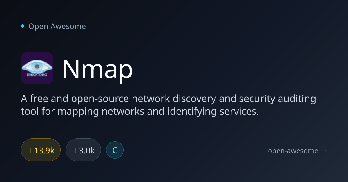 Nmap — Network Discovery & Security Tool | Open Awesome