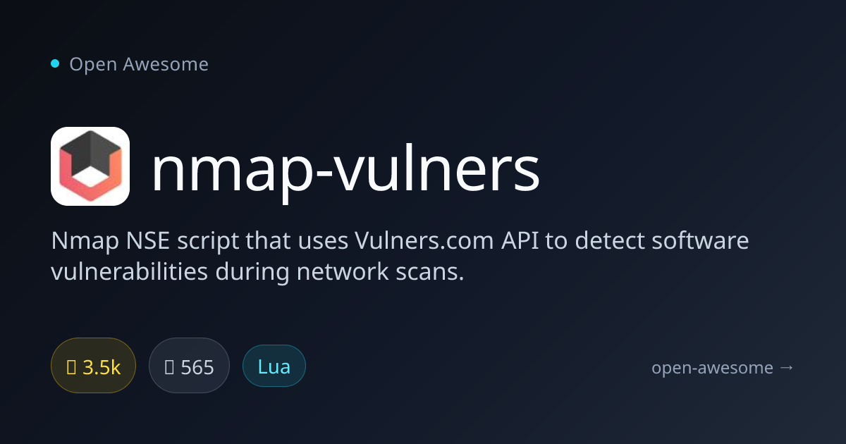 nmap-vulners — Vulnerability Detection for Nmap | Open Awesome
