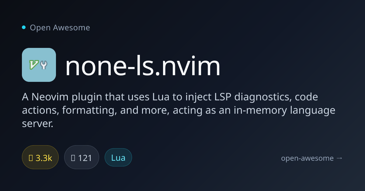none-ls.nvim — Neovim LSP Diagnostics Plugin | Open Awesome