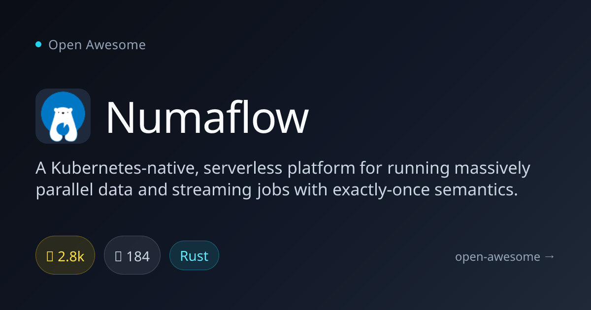 Numaflow — Kubernetes Serverless Streaming Platform | Open Awesome
