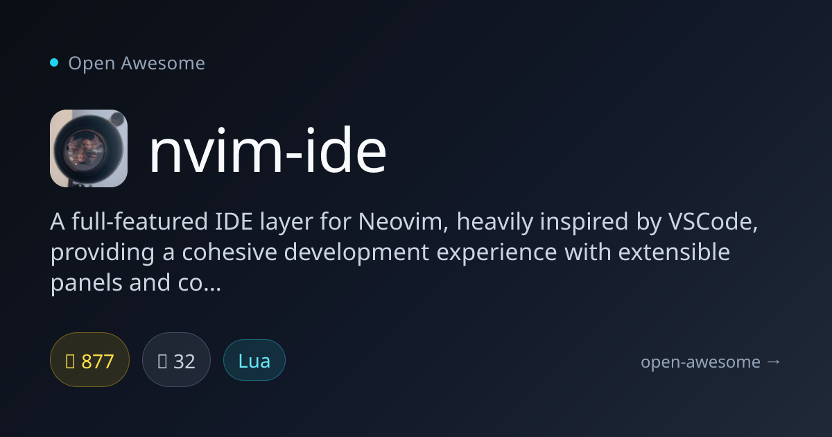 nvim-ide — Neovim IDE Layer | Open Awesome