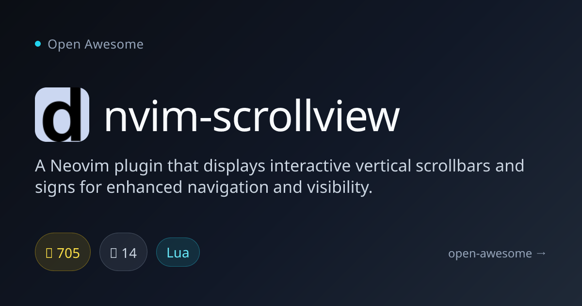 nvim-scrollview — Neovim Scrollbar Plugin | Open Awesome