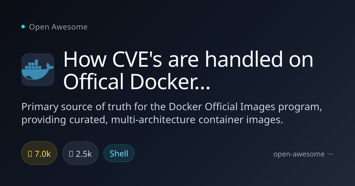 How CVE's are handled on Offical Docker Images — Docker Official Images ...