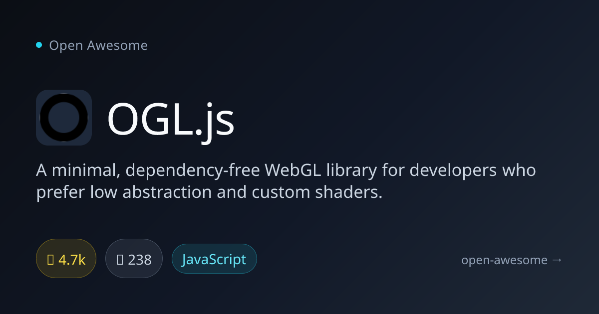 OGL.js — Minimal WebGL Library | Open Awesome