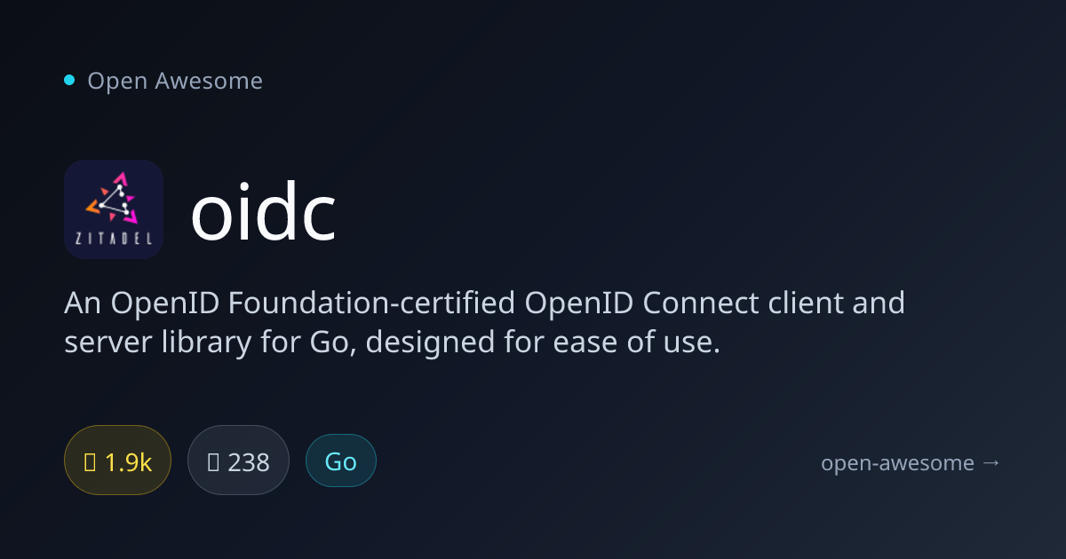 oidc — OpenID Connect Library for Go | Open Awesome