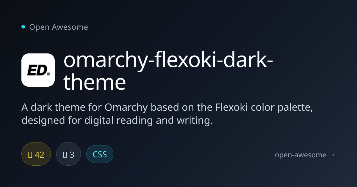 omarchy-flexoki-dark-theme — Flexoki Dark Theme for Omarchy | Open Awesome