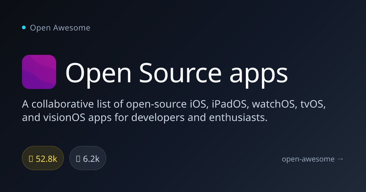 Open Source apps — iOS & Apple Ecosystem Apps List | Open Awesome