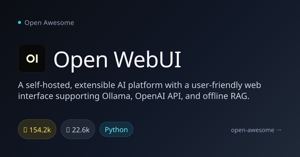 Open WebUI — Self-Hosted AI Platform | Open Awesome