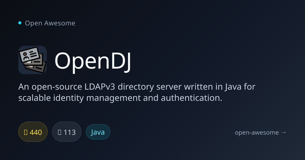 OpenDJ — Open Source LDAP Directory Server | Open Awesome