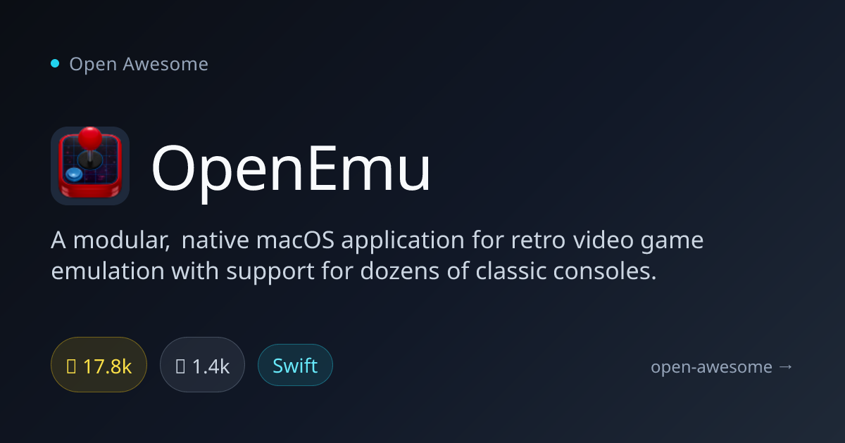 OpenEmu — macOS Retro Game Emulator | Open Awesome