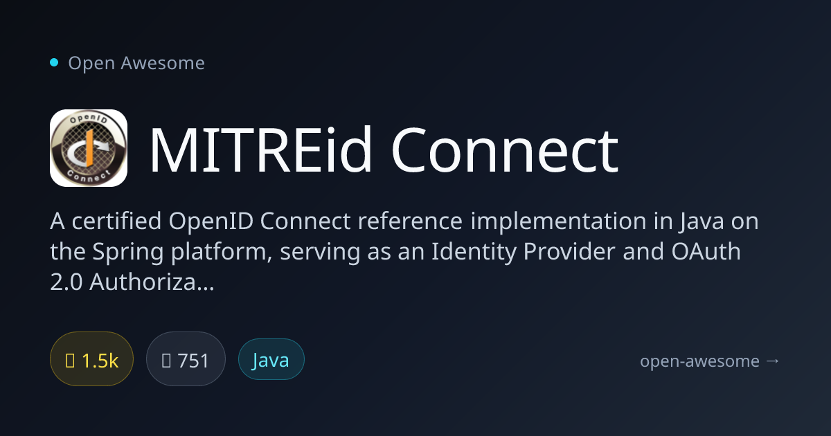 MITREid Connect — OpenID Connect Implementation | Open Awesome