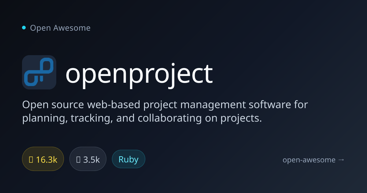 openproject — Web-Based Project Management | Open Awesome