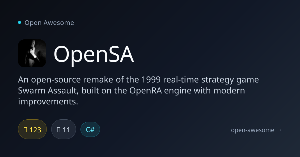 OpenSA — OpenRA Remake of Swarm Assault | Open Awesome