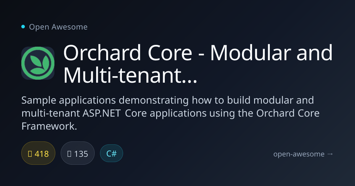 Orchard Core - Modular and Multi-tenant applications — Modular ASP.NET ...