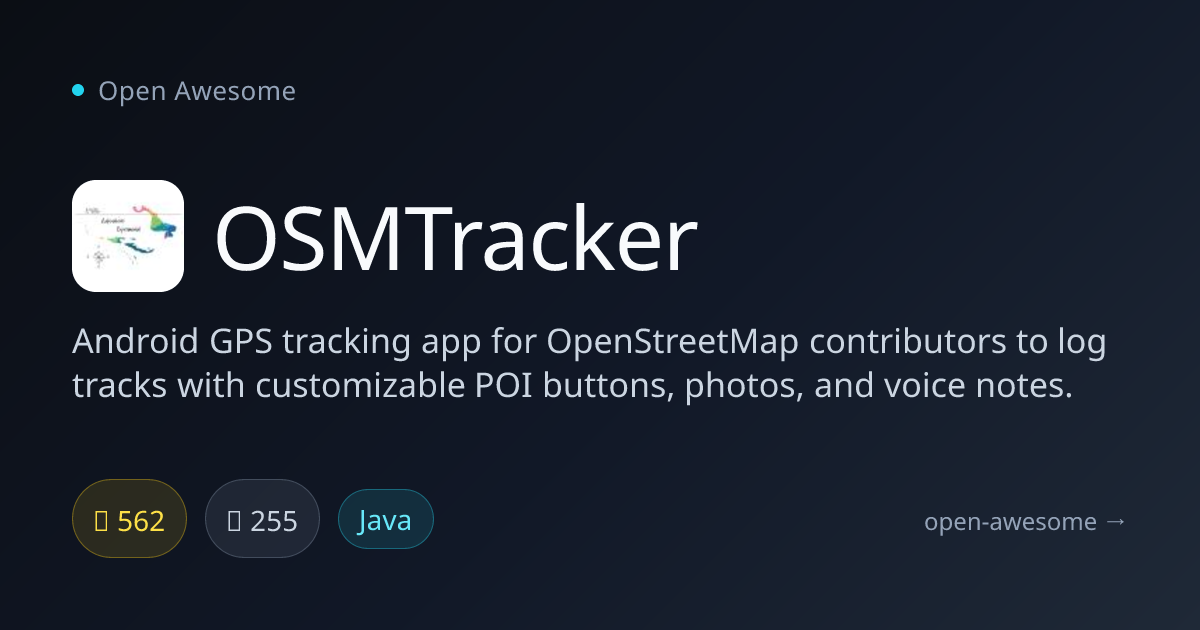 OSMTracker — Android GPS Tracker for OSM | Open Awesome