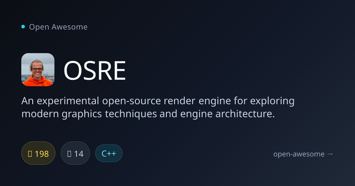OSRE — Experimental Open Source Render Engine | Open Awesome
