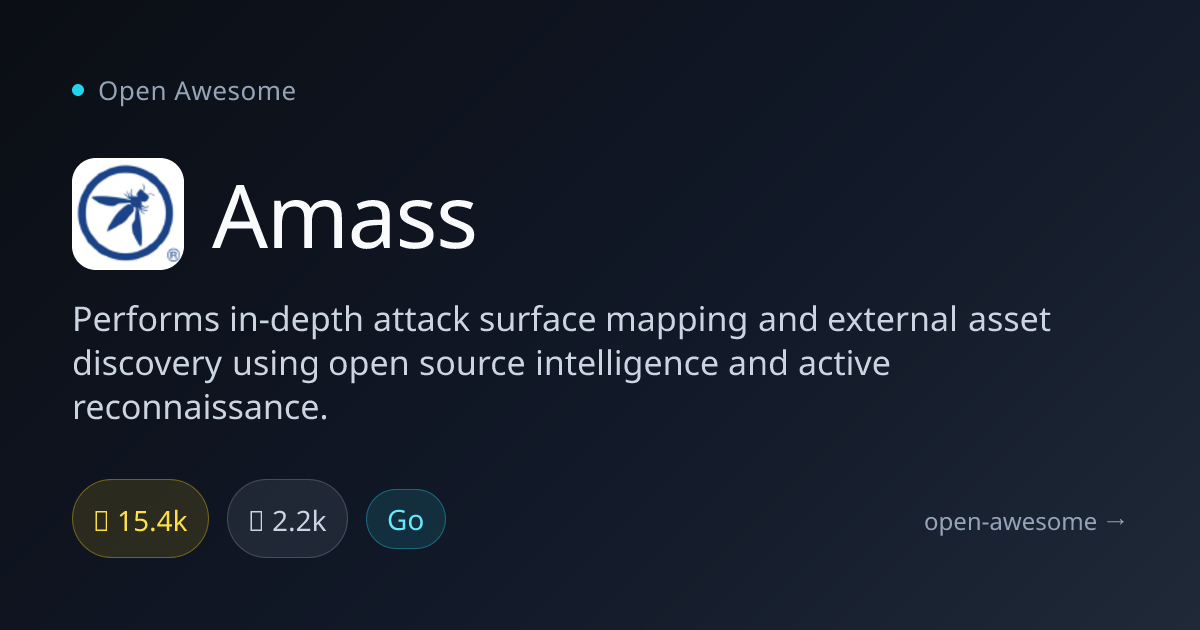 Amass — Attack Surface Mapping & Asset Discovery | Open Awesome