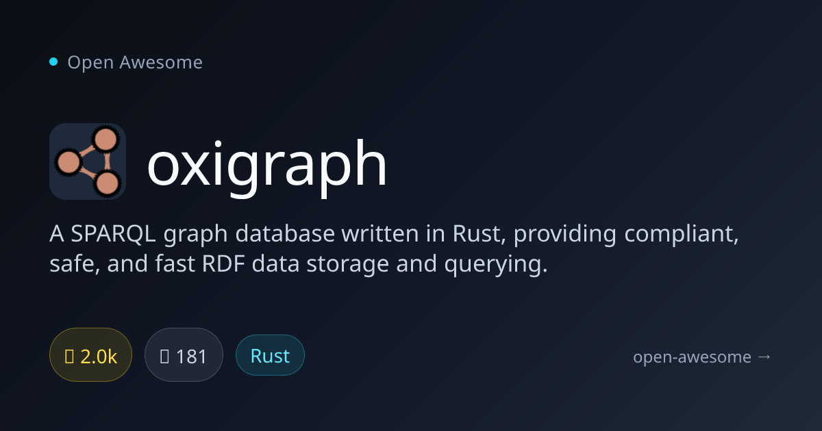 oxigraph — SPARQL Graph Database in Rust | Open Awesome