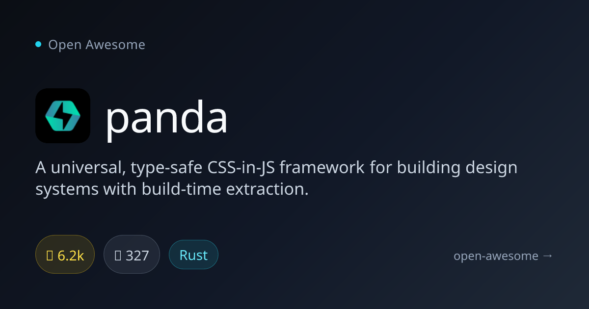 panda — Type-Safe CSS-in-JS Framework | Open Awesome