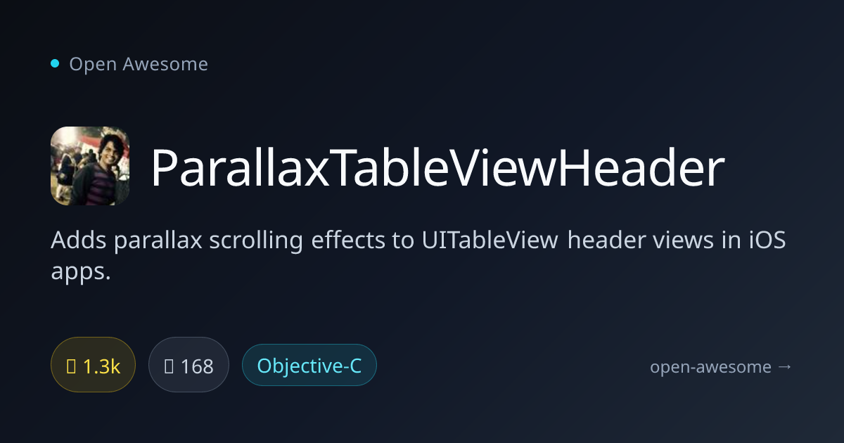 ParallaxTableViewHeader — iOS UITableView Parallax | Open Awesome