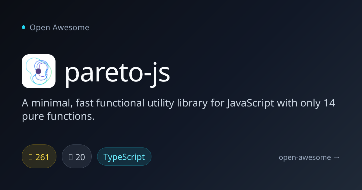 pareto-js — Minimal Functional JS Utility Library | Open Awesome
