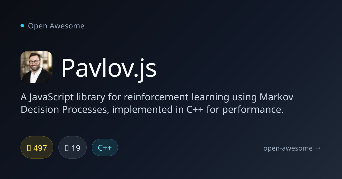 Pavlov.js — JavaScript RL Library | Open Awesome