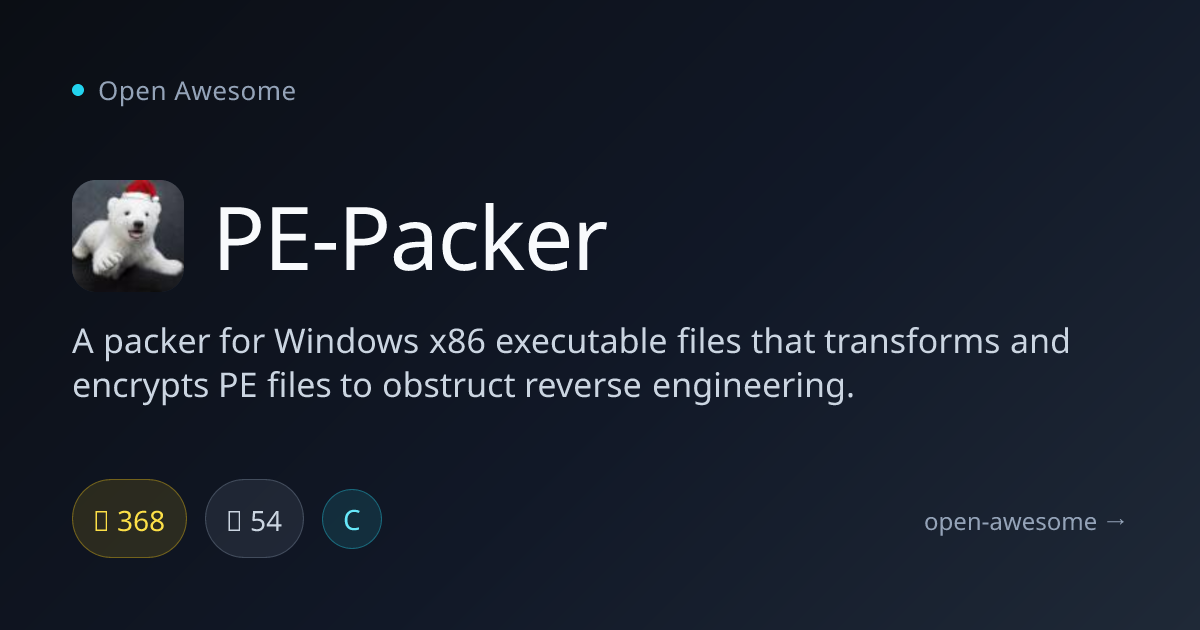 PE-Packer — Windows Executable Packer | Open Awesome