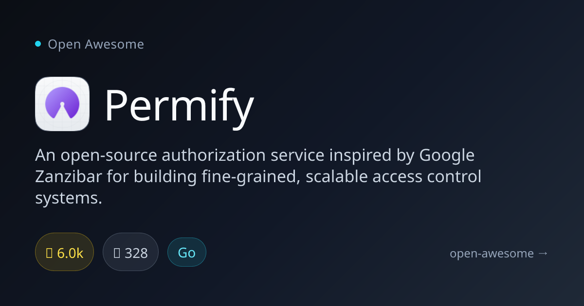 Permify — Open-Source Authorization Service | Open Awesome