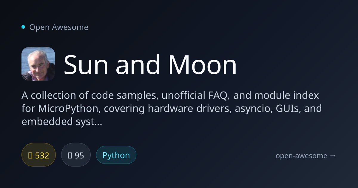 Sun and Moon — MicroPython Code Samples Collection | Open Awesome