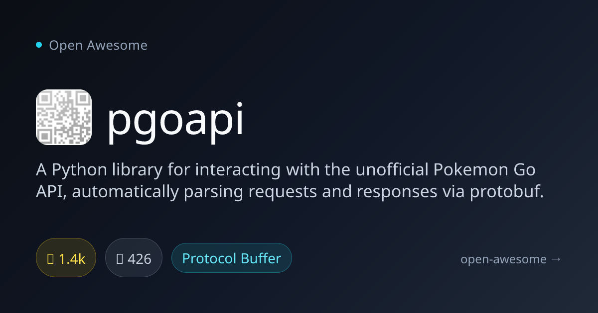 pgoapi — Python Pokemon Go API Library | Open Awesome