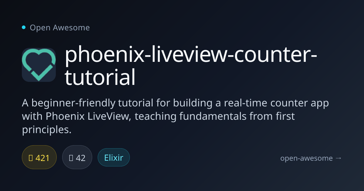 phoenix-liveview-counter-tutorial — Phoenix LiveView Tutorial | Open ...