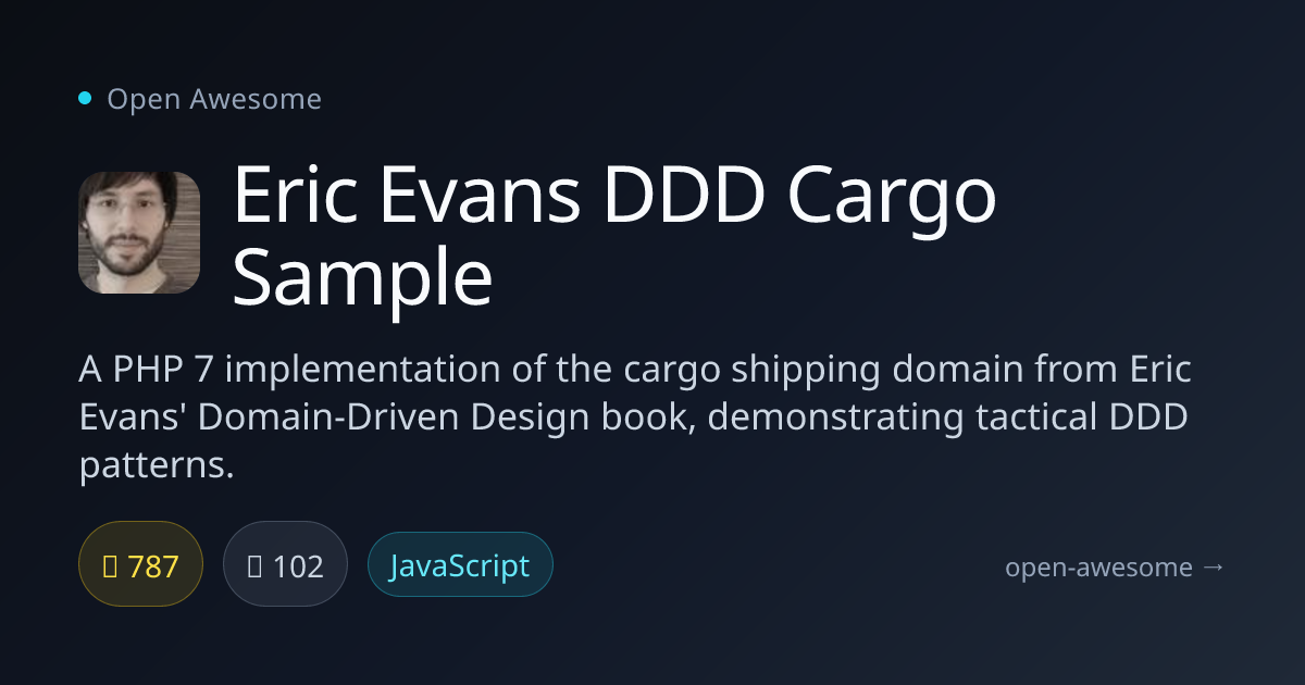 Eric Evans DDD Cargo Sample — PHP DDD Cargo Implementation | Open Awesome