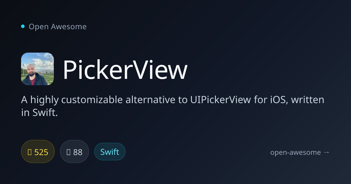 PickerView — Customizable iOS Picker Alternative | Open Awesome