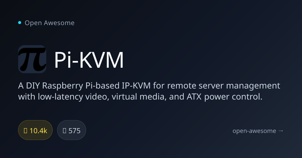 Pi-KVM — Raspberry Pi IP-KVM Solution | Open Awesome