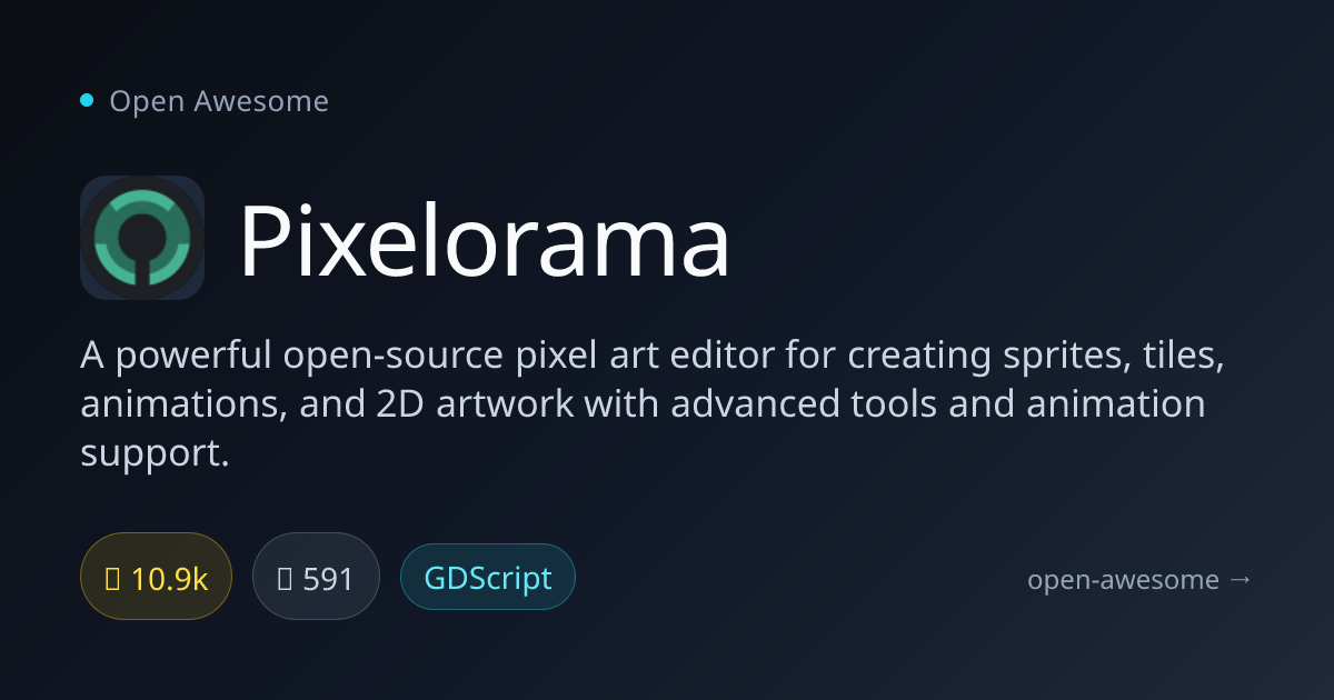 Pixelorama — Open Source Pixel Art Editor | Open Awesome