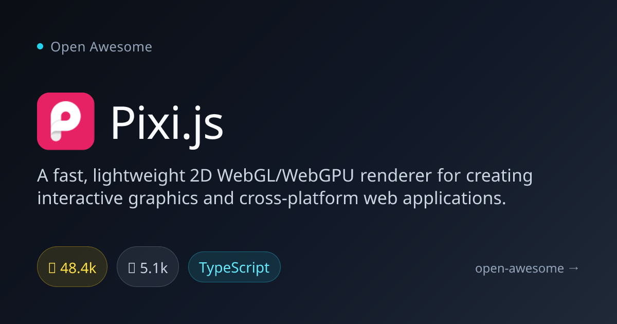 Pixi.js — Lightweight 2D Graphics Renderer | Open Awesome