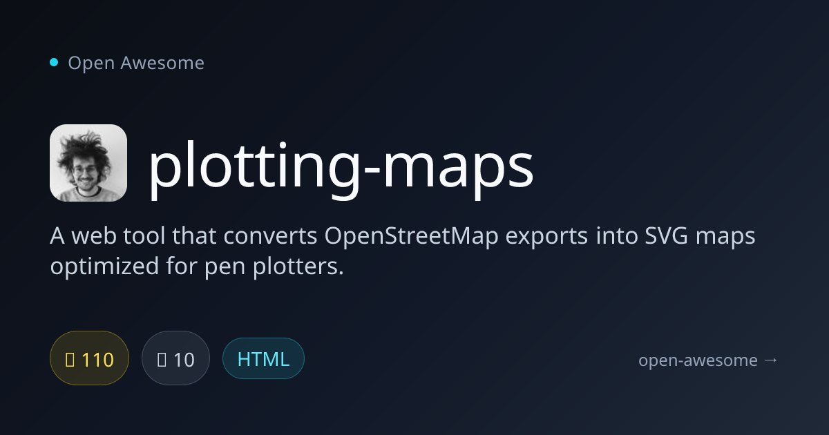 plotting-maps — OpenStreetMap to SVG Plotter Tool | Open Awesome