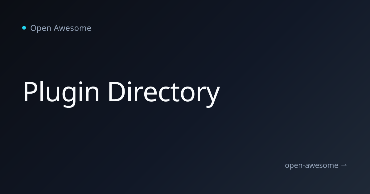 Plugin Directory | Open Awesome