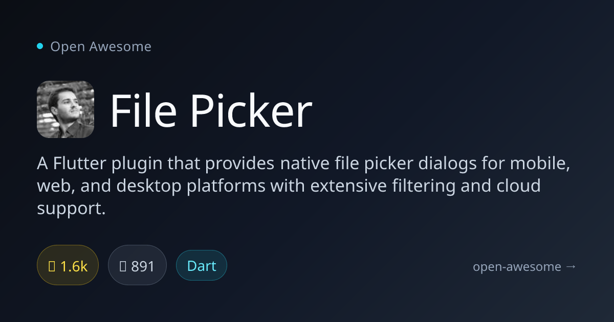 File Picker — Flutter Native File Picker Plugin | Open Awesome