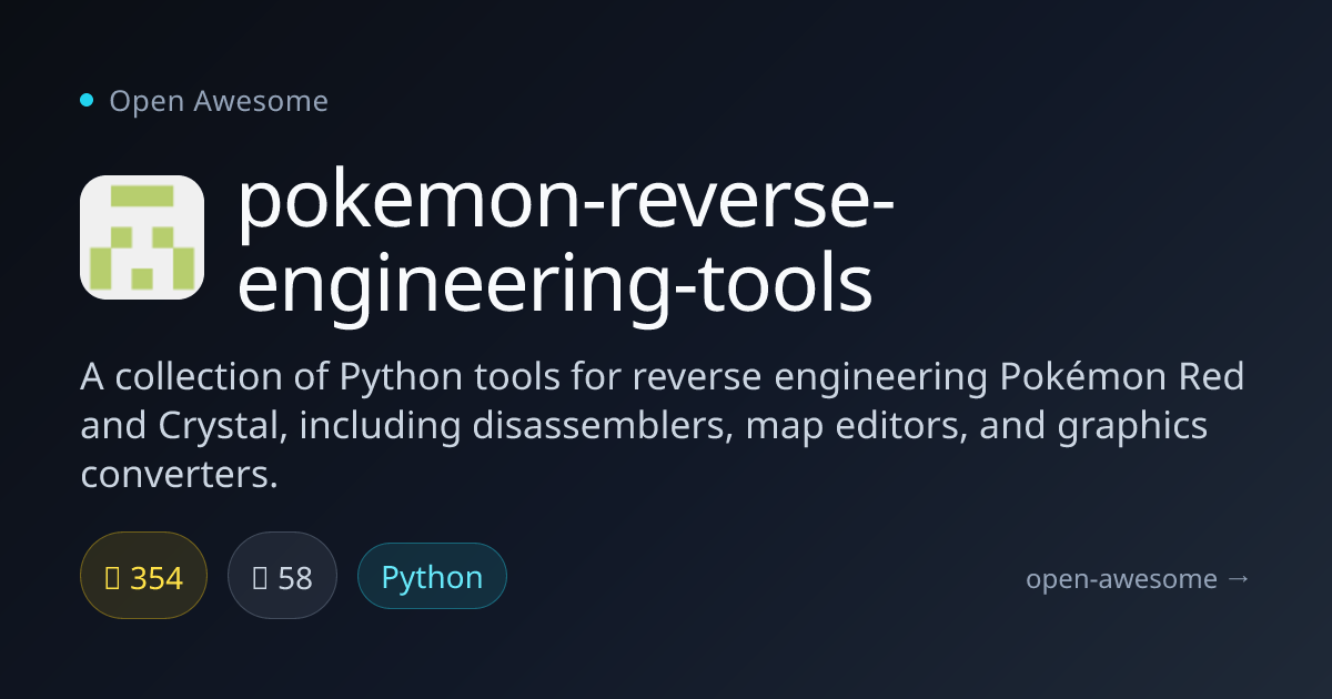 pokemon-reverse-engineering-tools — Pokémon Reverse Engineering Tools ...