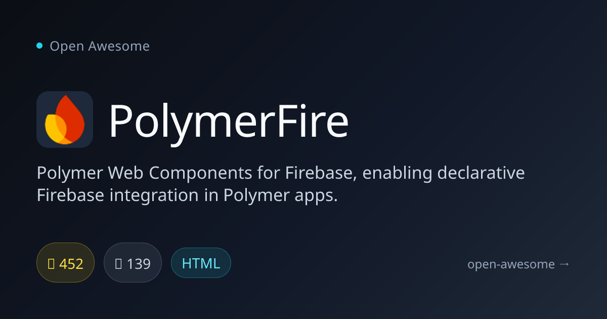 PolymerFire — Firebase Web Components for Polymer | Open Awesome