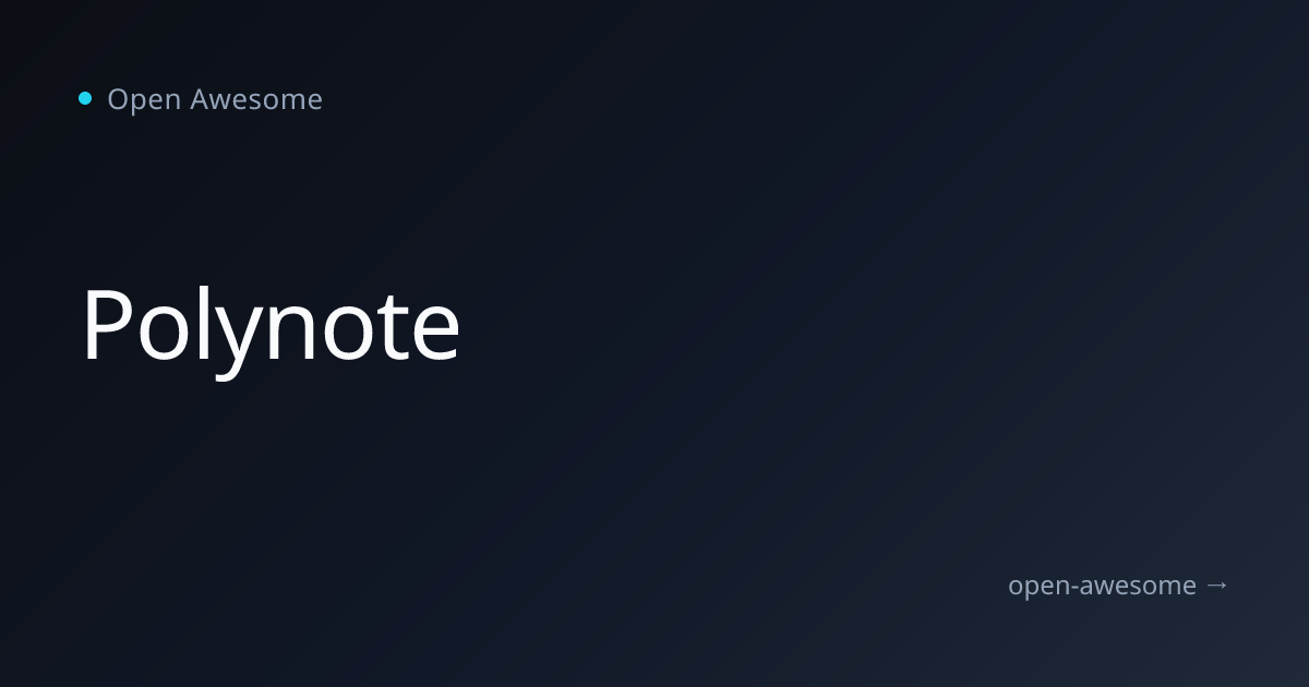 Polynote | Open Awesome