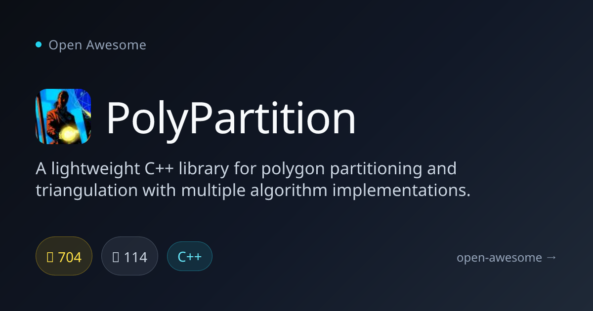 PolyPartition — C++ Polygon Triangulation | Open Awesome