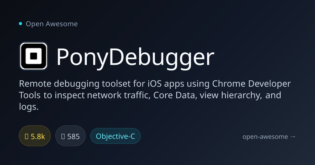 PonyDebugger — iOS Remote Debugging Toolset | Open Awesome