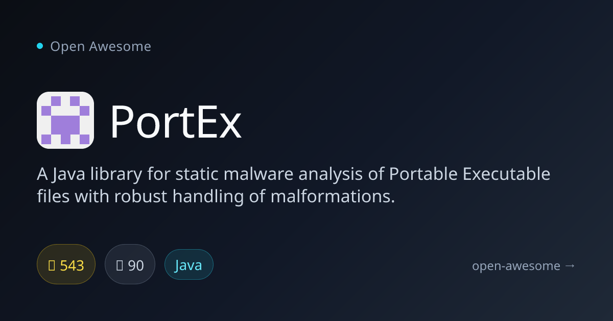 PortEx — Static PE Malware Analysis Library | Open Awesome