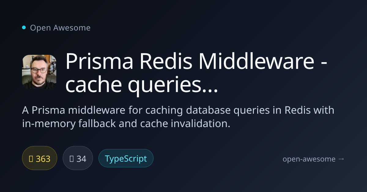 Prisma Redis Middleware - cache queries in Redis — Prisma Redis Query ...