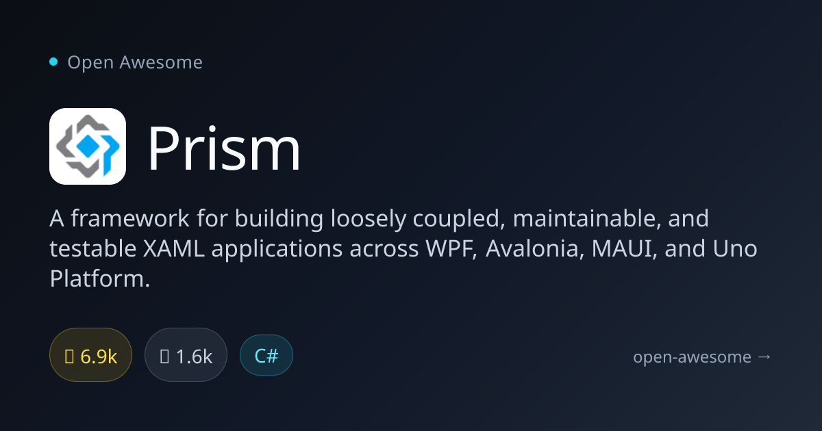Prism — Multi-Platform XAML Application Framework | Open Awesome